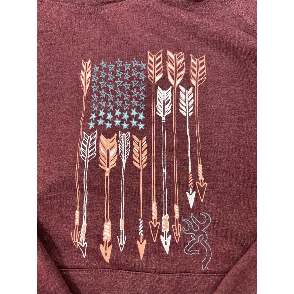 Browning Adriana Performance Stretch Arrow Flag Hoodie Size Medium